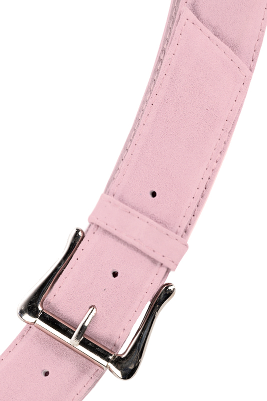 Custom-made women's light pink luxurious elegant belt. - Top view